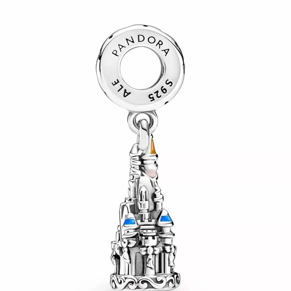 Disney Pandora Charm Walt Disney World 50th Anniversary Castle Silver Charm #36 - Picture 2 of 6